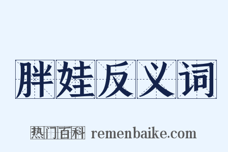 胖娃反义词是什么意思的图片